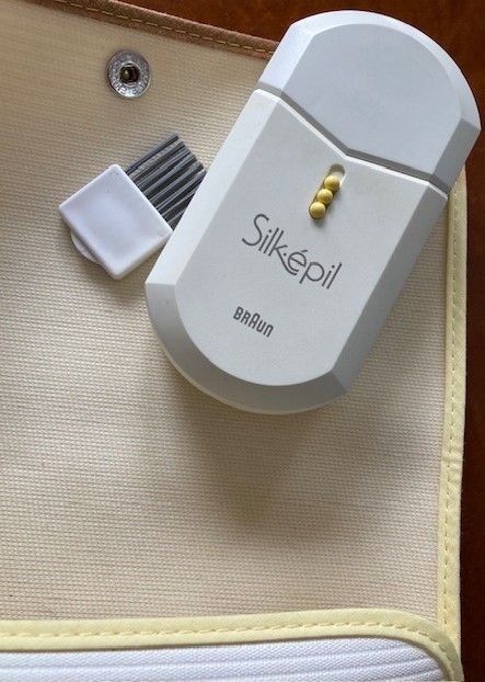 Depiladora vintage, Silk-epil EE1 cable y estuche