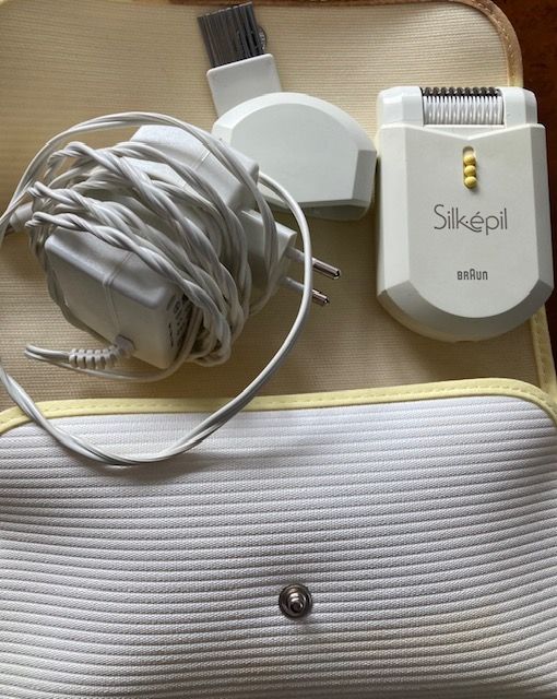 Depiladora vintage, Silk-epil EE1 cable y estuche