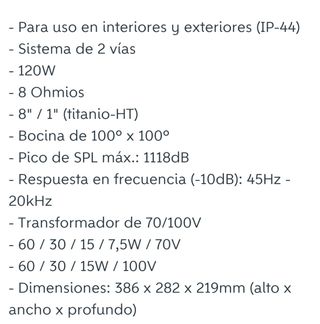 Altavoces JBL control 28