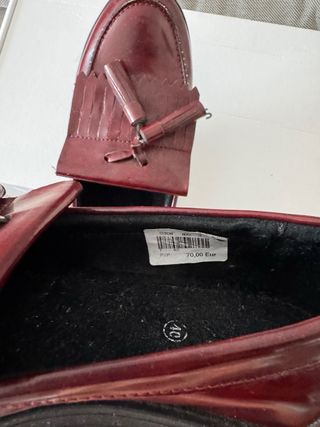 Mocasines burdeos El Corte Inglés T40