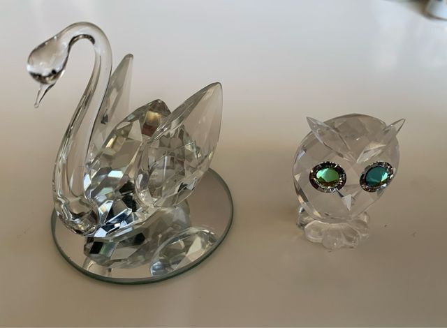Buho y cisne cristal