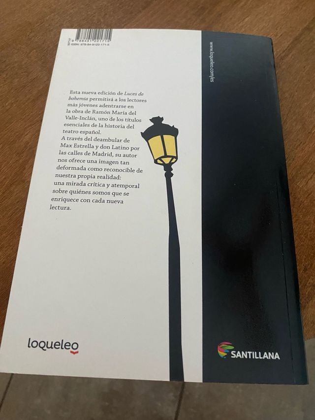 Libro juvenil Luces de Bohemia