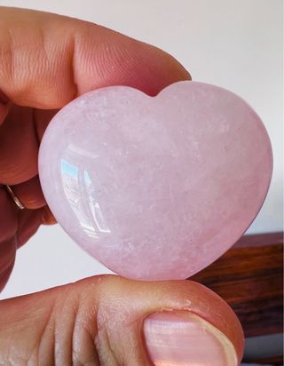 Coraçao de Quartzo Rosa