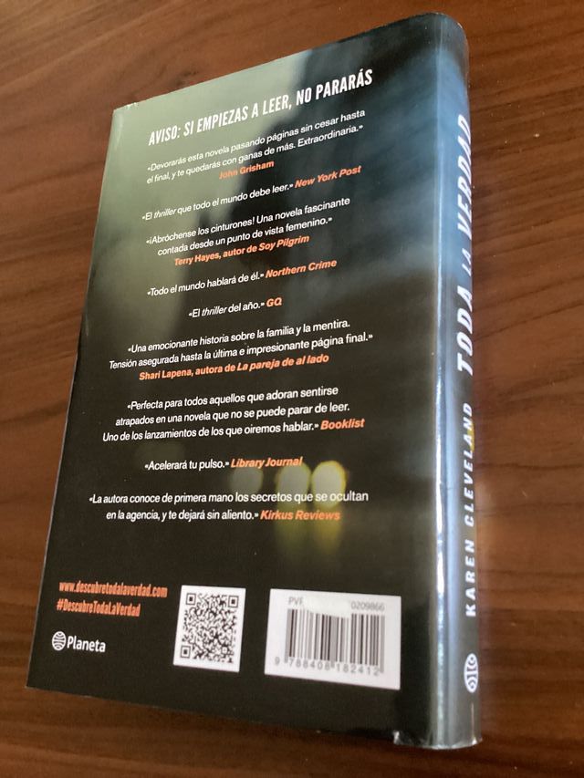 Libro Toda la Verdad ( Karen Cleveland )