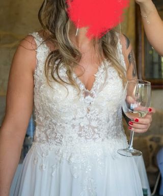 Vestido novia boda encaje