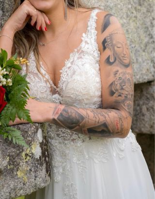 Vestido novia boda encaje
