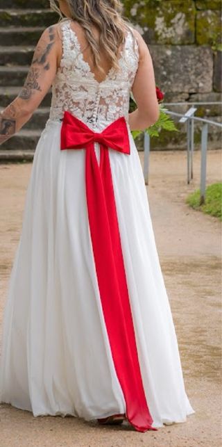 Vestido novia boda encaje