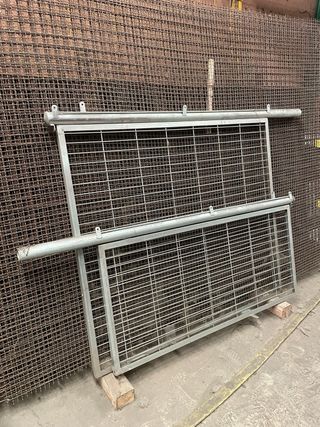 Puerta de jardín galvanizada