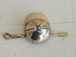 Pendente argento 800 berretto appassionati cavalli