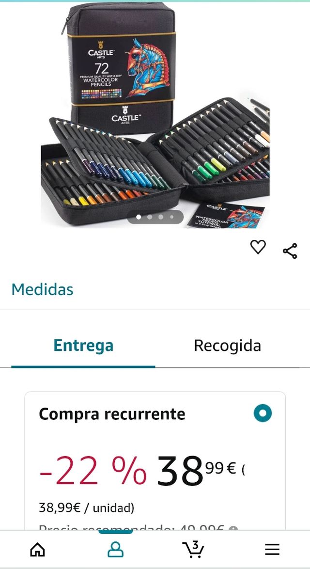 72 Lapices acuarelables.. Watercolors CASTLE