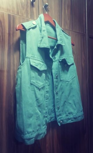 Chaleco vaquero verde
