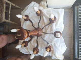Lampada candelabro paralume applique vetro