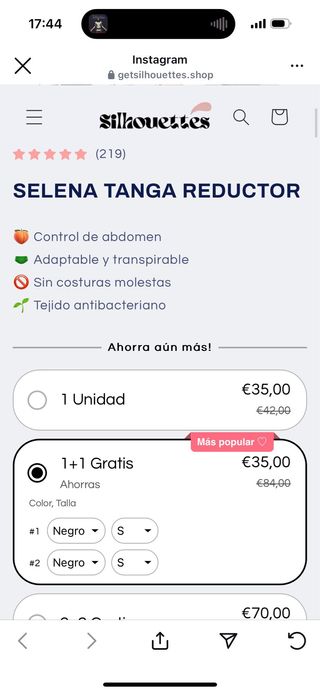 Tanga reductor silhouettes