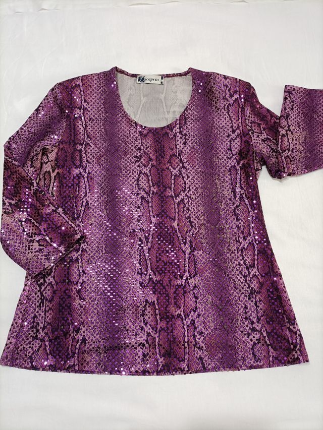 Top lentejuelas mujer 