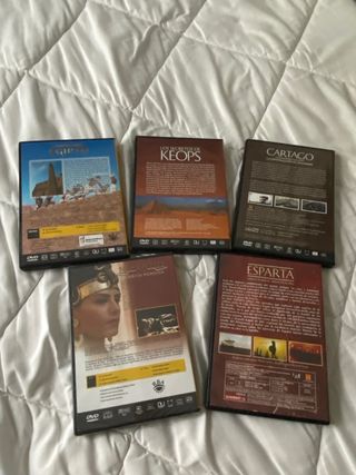 DVDs Egipto, Esparta...