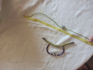 Pulseras y gargantilla de piel y ositos. 