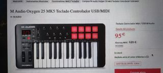 M audio ocygen 25