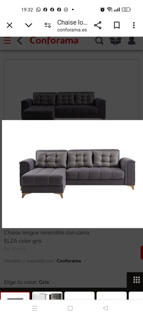 Sofá cama chaise longue