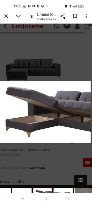 Sofá  cama chaise longue
