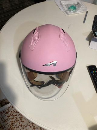 Casco Jet rosa