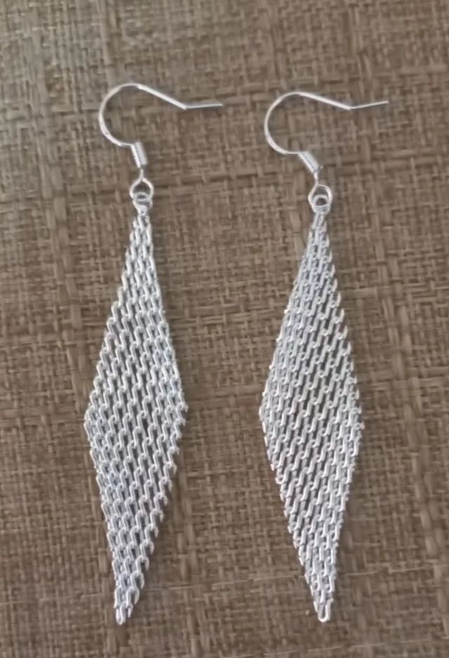 Pendientes largos plata NUEVOS