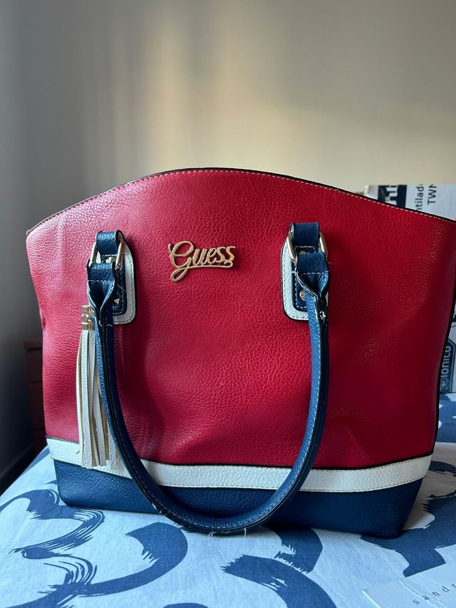 Bolso de hombro Guess rojo original