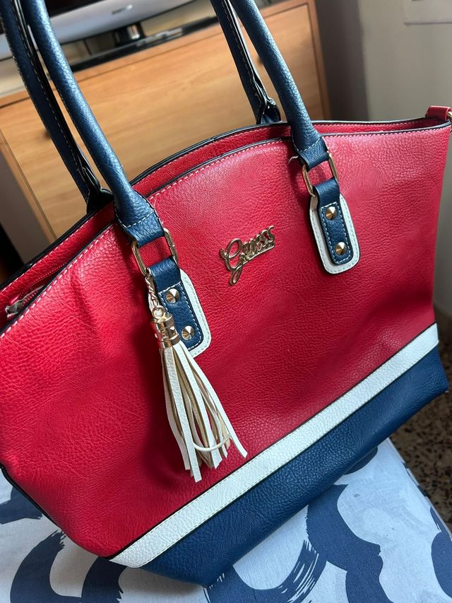 Bolso de hombro Guess rojo original