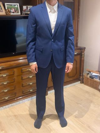 Traje hombre azul con 1 puesta 
