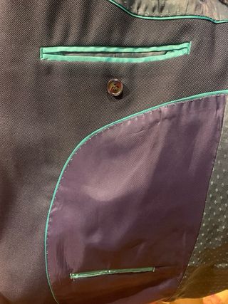 Traje hombre azul con 1 puesta 