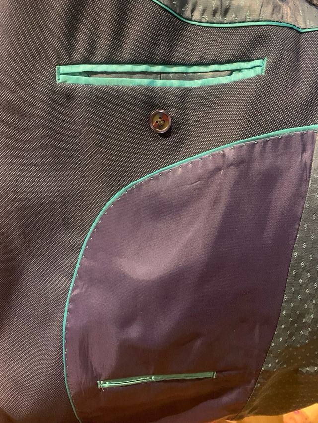 Traje hombre azul con 1 puesta 