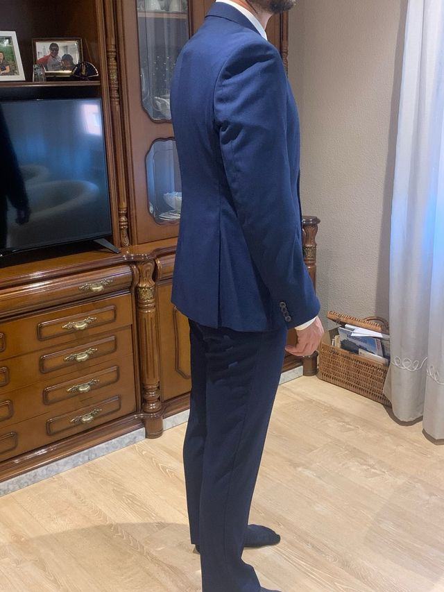 Traje hombre azul con 1 puesta 