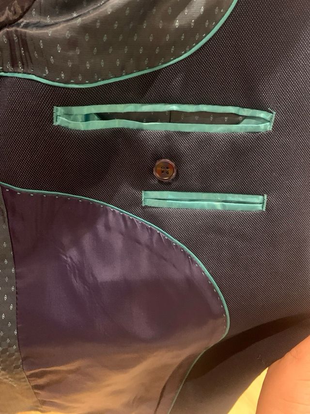 Traje hombre azul con 1 puesta 