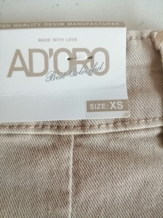 Minifalda nueva beige cargo