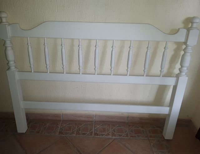 Cabecero de cama madera blanco