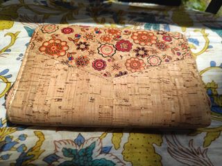 Monedero Billetero de Corcho pintado a mano NUEVO!