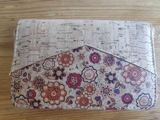 Monedero Billetero de Corcho pintado a mano NUEVO!