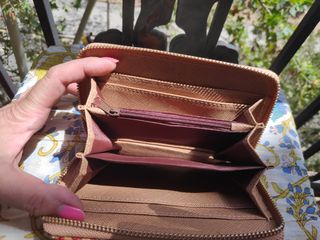 Monedero Billetero de Corcho pintado a mano NUEVO!