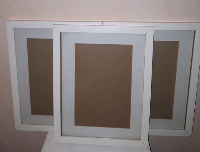 3 Marcos con cristal blancos