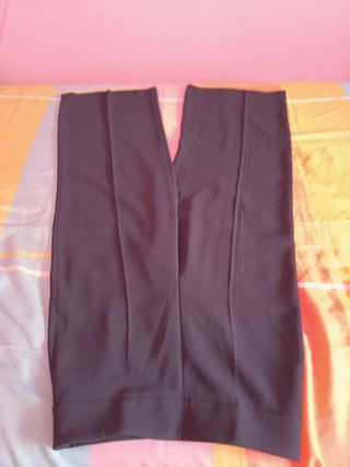 Falda pantalón acampanado negro