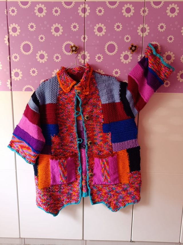 Chaqueta de lana Artesanal tejida a mano