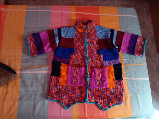 Chaqueta de lana Artesanal tejida a mano