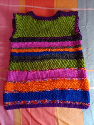 Chaleco de lana Artesanal multicolor