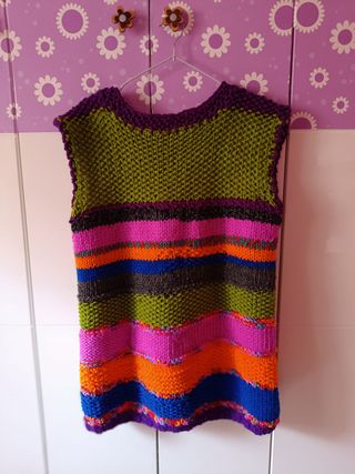 Chaleco de lana Artesanal multicolor