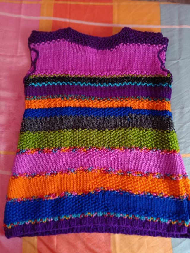 Chaleco de lana Artesanal multicolor