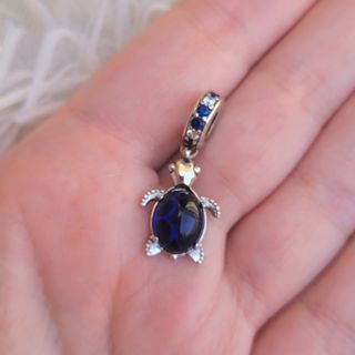 CHARM TORTUGA CRISTAL MURANO AZUL OSCURO