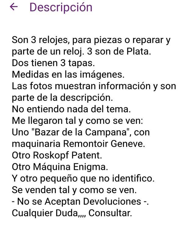 Lote Reloj de Bolsillo.... Piezas.