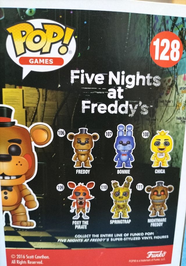 Funko pop toy Freddy glow in the dark