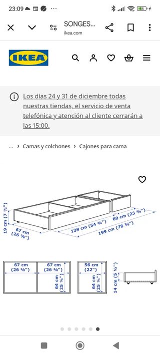 Cajones para cama