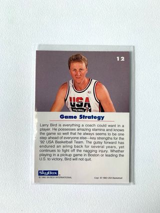 Carta NBA Larry Bird #12 NBA Skybox 1992 USA Cards