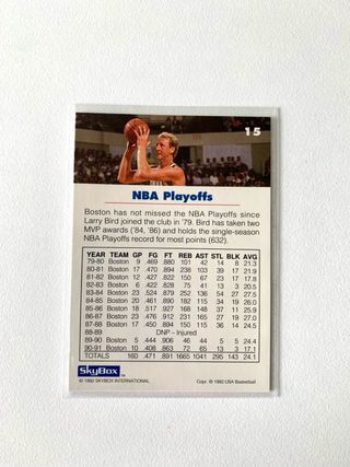 Carta NBA Larry Bird #15 NBA Skybox 1992 USA Cards